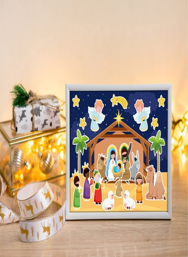 FLYAB Nativity Stickers 12 Sets Make a Nativity Scene Stickers Christian Sticker for Kids Religious Party Games Activities for Christmas Vacation Bible School Classroom Party Supplies - Image 2